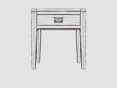 Fairfield side table rich brown 3D Model