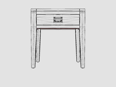 Fairfield side table wenge 3D Model