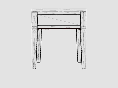 Fairfield side table wenge 3D Model