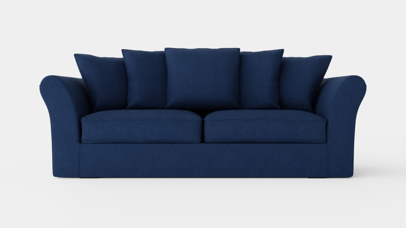 Hampton sofa 3 seat indigo 3D 模型 .c4d .max .obj .3ds .fbx .stl .blend