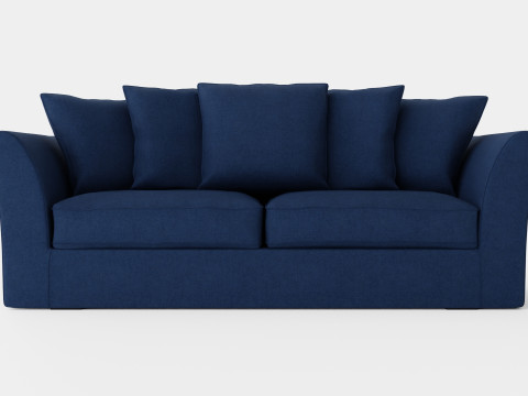 Hampton sofa 3 seat indigo 3D Model