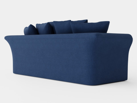 Hampton sofa 3 seat indigo 3D 模型