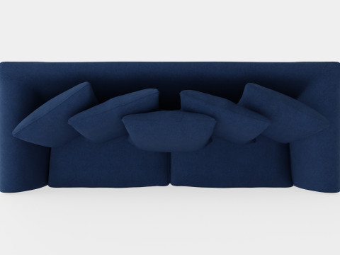 Hampton sofa 3 seat indigo 3D 模型