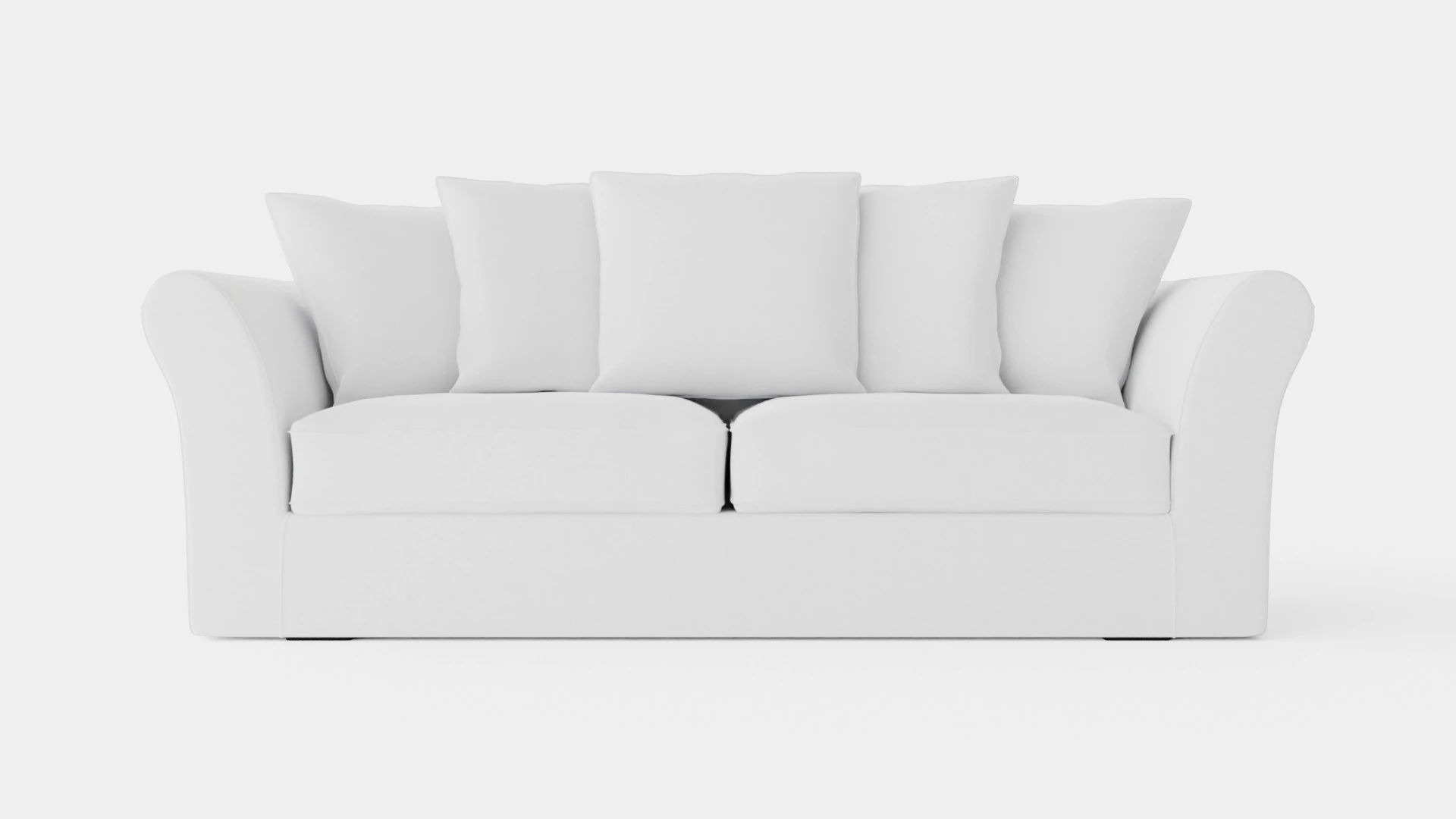 Hampton sofa 3 seat off white 3D Model .c4d .max .obj .3ds .fbx .stl .blend