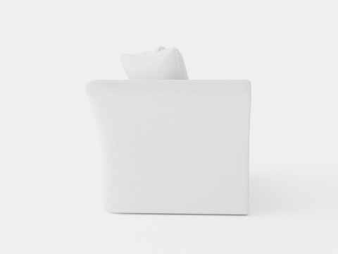 Hampton sofa 3 seat off white 3D-Modell