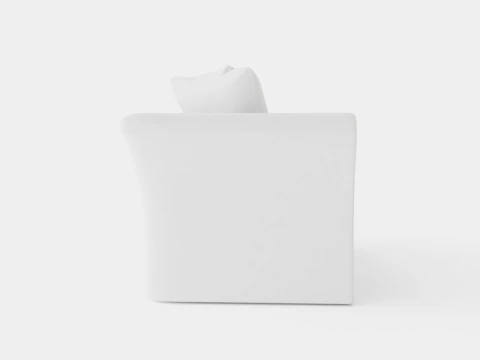 Hampton sofa 3 seat off white 3D Model
