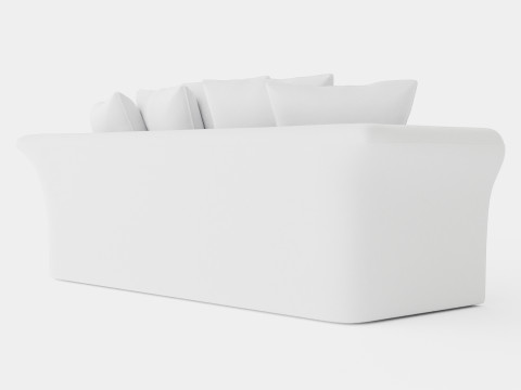 Hampton sofa 3 seat off white 3D-Modell