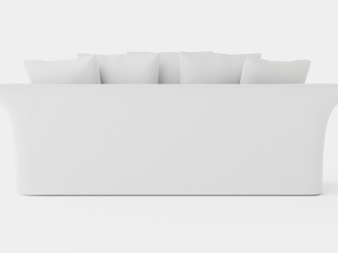 Hampton sofa 3 seat off white 3D-Modell