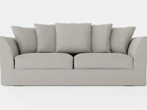 Hampton sofa 3 seat sand 3D Model