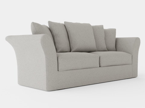Hampton sofa 3 seat sand 3D 모델