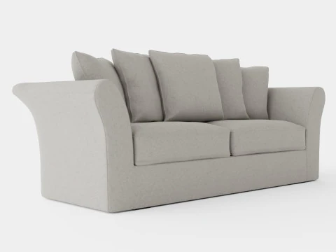 Hampton sofa 3 seat sand 3D Model