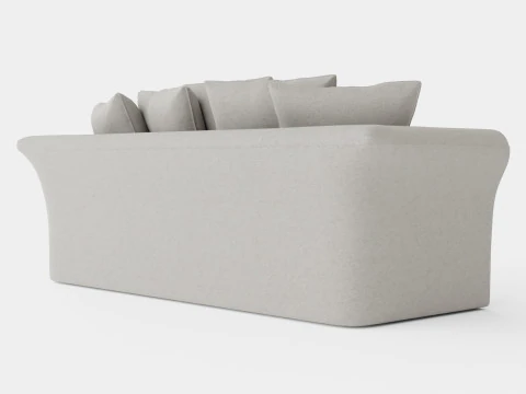 Hampton sofa 3 seat sand 3D Model