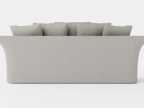 Hampton sofa 3 seat sand 3D 모델