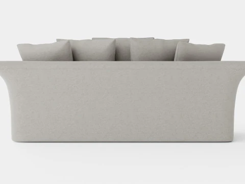 Hampton sofa 3 seat sand 3D Model