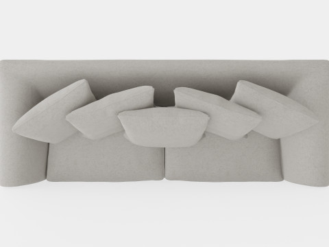 Hampton sofa 3 seat sand 3D 모델