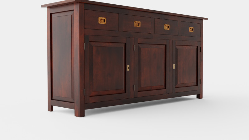 Hyannis sideboard English 3D Model .c4d .max .obj .3ds .fbx .stl .blend 