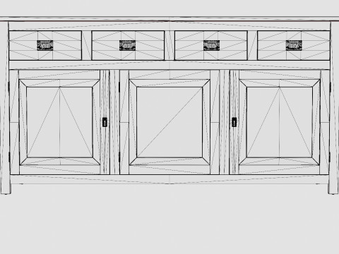 Hyannis sideboard English 3D Model