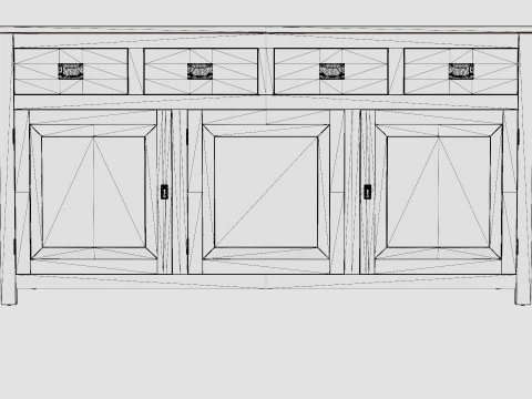 Hyannis sideboard English 3D Model