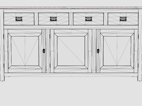 Hyannis sideboard rich brown Modelo 3D