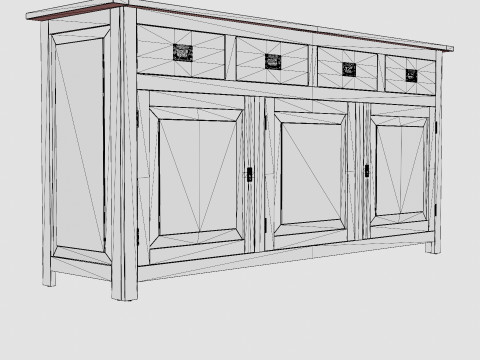 Hyannis sideboard rich brown Modelo 3D