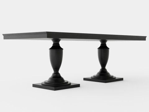 King s Desk table black 3Dモデル