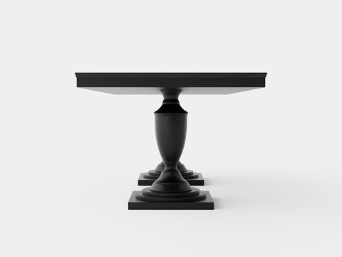 King s Desk table black 3D Model