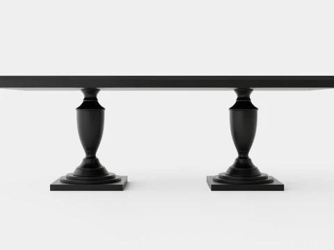 King s Desk table black 3D Model