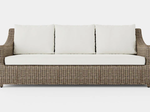 लेटन सोफा विंटेज 3 सीट 3D मॉडल