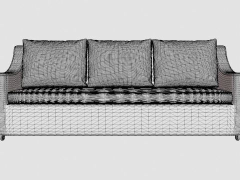 Layton sofa vintage 3 seat 3D Модель