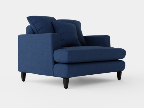 Los Angeles armchair indigo 3D Model