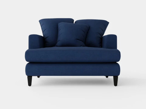 Los Angeles armchair indigo 3D Model