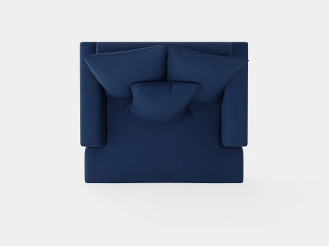 Los Angeles armchair indigo 3D Model