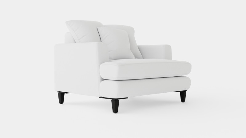 Los Angeles armchair off white 3D Model .c4d .max .obj .3ds .fbx .stl .blend 