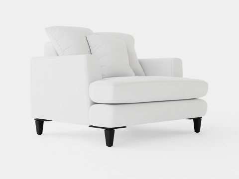 Los Angeles armchair off white 3D Model