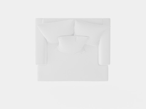 Los Angeles armchair off white 3D Model