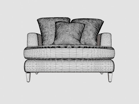 Los Angeles armchair sand 3D Model