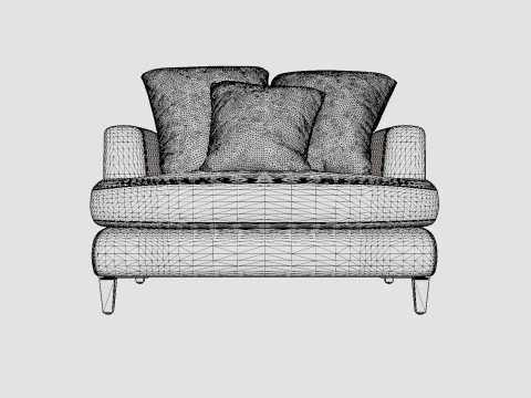 Los Angeles armchair sand 3D Model