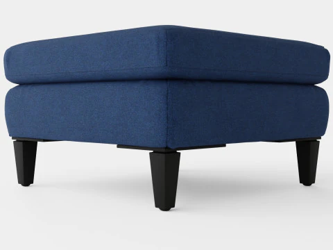 Los Angeles ottoman indigo 3D Model
