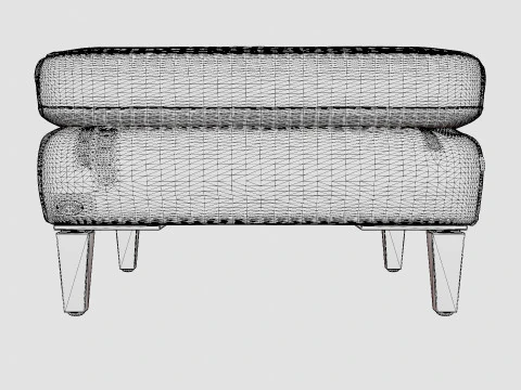 Los Angeles ottoman indigo 3D Model