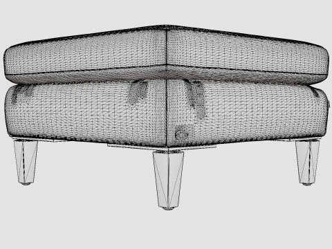 Los Angeles ottoman indigo 3D Model