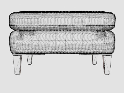 Los Angeles ottoman indigo 3D Model