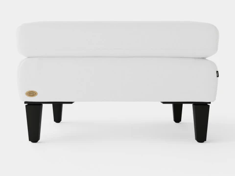 Los Angeles ottoman off white 3D Model