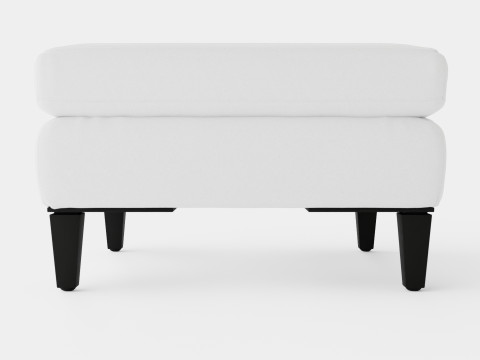 Los Angeles ottoman off white 3D मॉडल