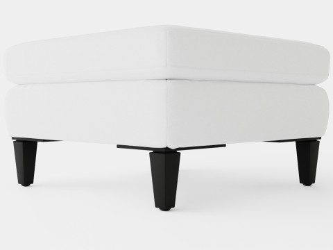 Los Angeles ottoman off white 3D मॉडल