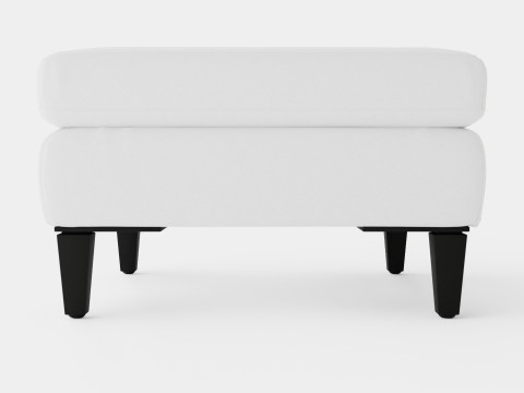 Los Angeles ottoman off white 3D मॉडल