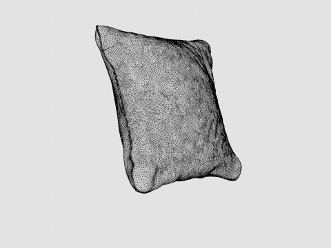 Los Angeles sofa cushion off white 3D Model