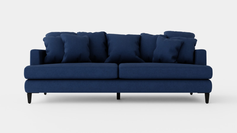 Los Angeles sofa indigo S Model 3D .c4d .max .obj .3ds .fbx .stl .blend