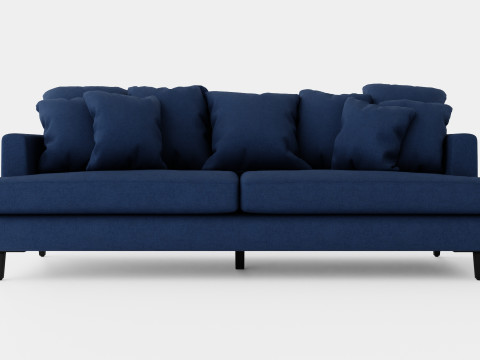 Los Angeles sofa indigo S 3D Model