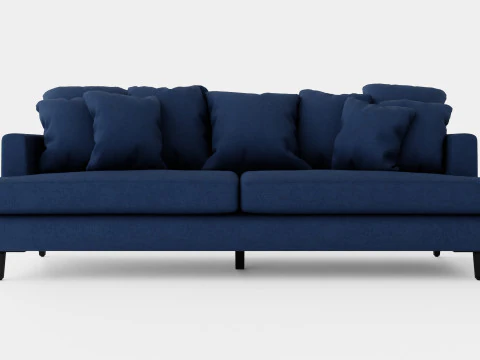 Los Angeles sofa indigo S 3D Model