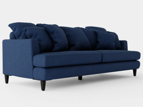 Los Angeles sofa indigo S 3D Model